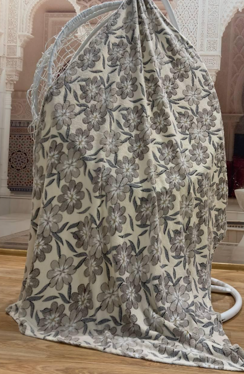 Плед-покрывало из микрофибры Koloco Снежок 180x200 см Разноцветный (07-2-6)