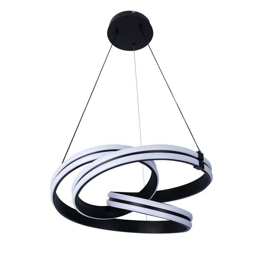 Люстра підвісна світлодіодна декоративна кільце Levistella 78778095 BK Чорний