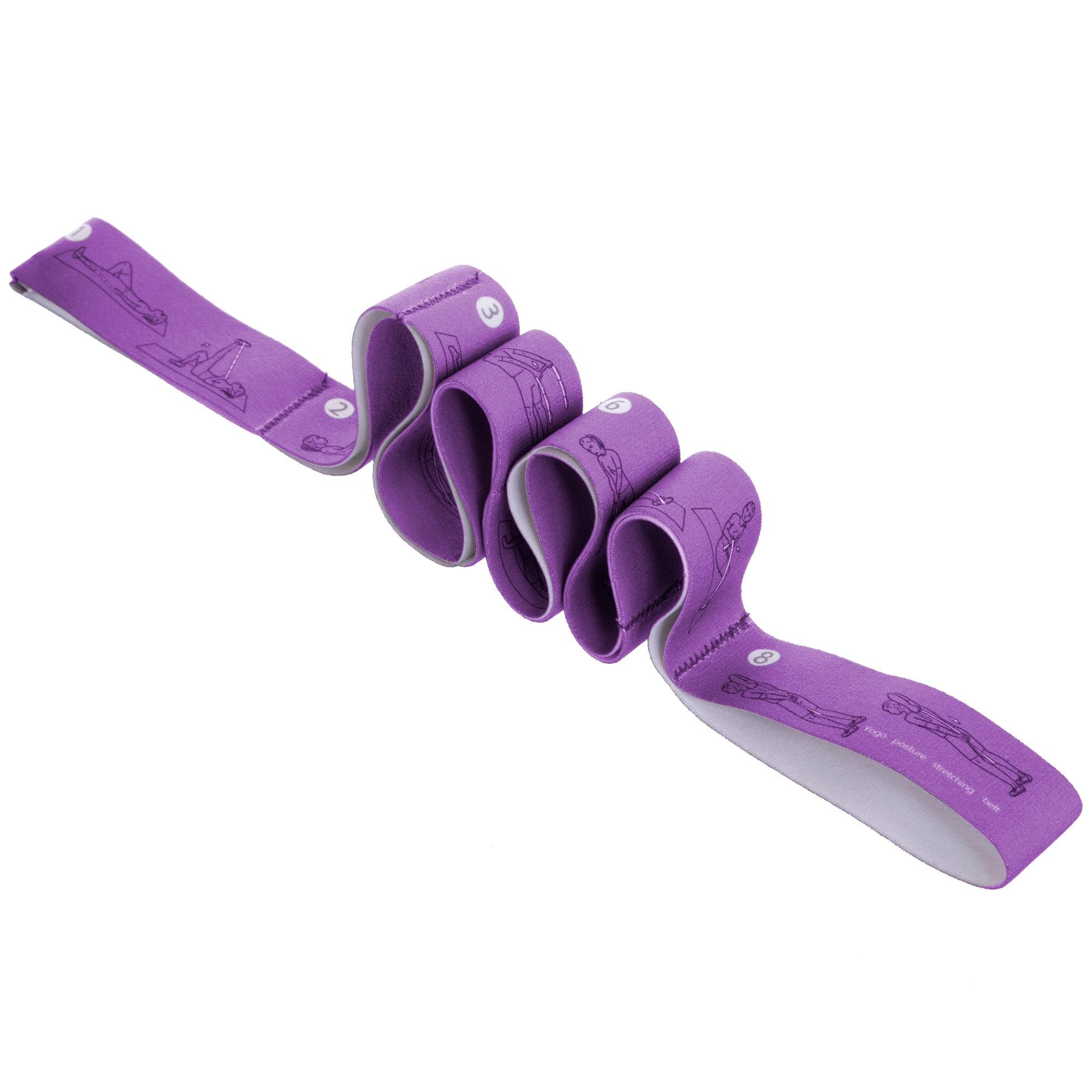 Лента эластичная с петлями для растяжки Elastiband Record FI-1722 90х4 см Фиолетовый (FI-1722_Фиолетовый) - фото 2