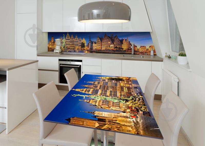 Наклейка 3Д вінілова на стіл Zatarga «Нічні німецькі землі» 650х1200 мм для будинків, квартир, столів, кофейн