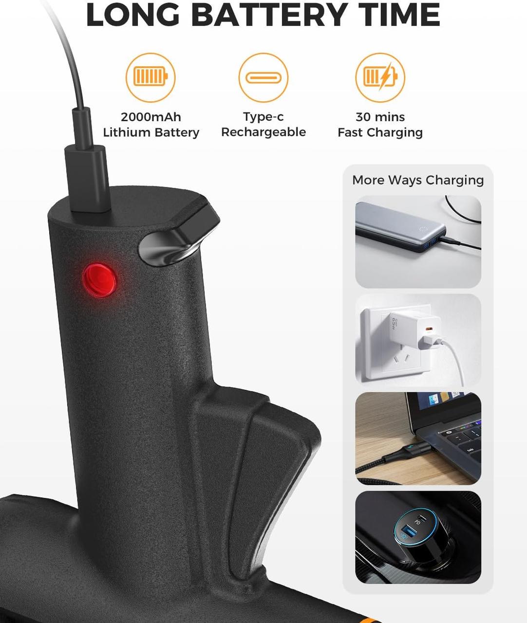 Пістолет клейовий Smiling Shark 2000 мАг USB швидкий підігрів та 20 шт. клейових стрижнів - фото 3 Пістолет клейовий Smiling Shark 2000 мАг USB швидкий підігрів та 20 шт. клейових стрижнів - фото 3