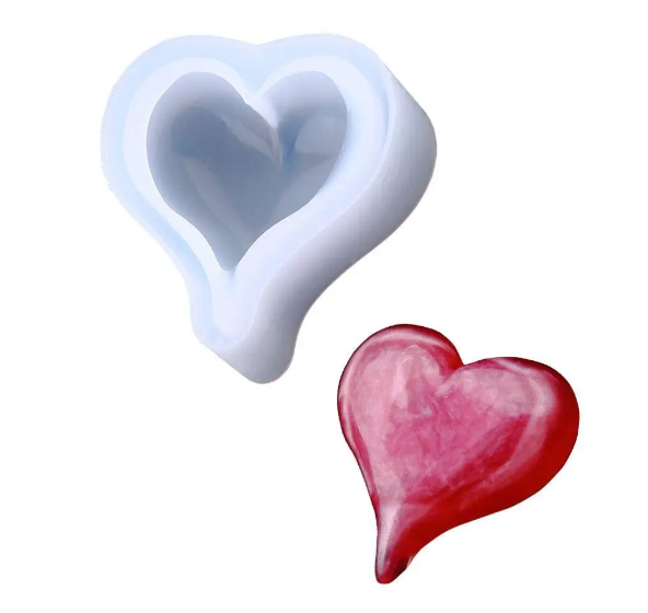 Молд силиконовый Сердце 67x75 мм Серый (40795) Молд силиконовый Сердце 67x75 мм Серый (40795)