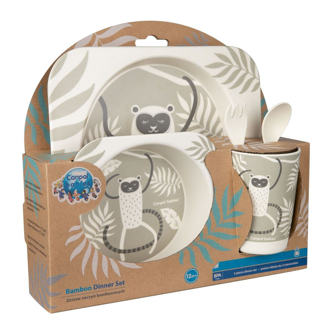 Набір посуду бамбуковий Canpol Babies LEMUR 5 ел. (2447934523) - фото 7 Набір посуду бамбуковий Canpol Babies LEMUR 5 ел. (2447934523) - фото 7
