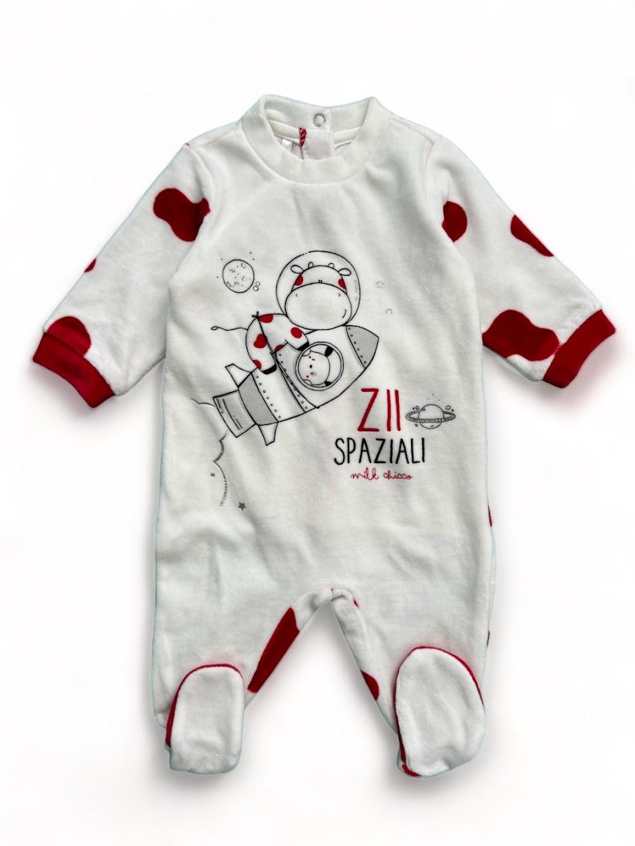 Чоловічок дитячий Chicco на кнопки 0-3 міс. 56 см Білий (2087346871)