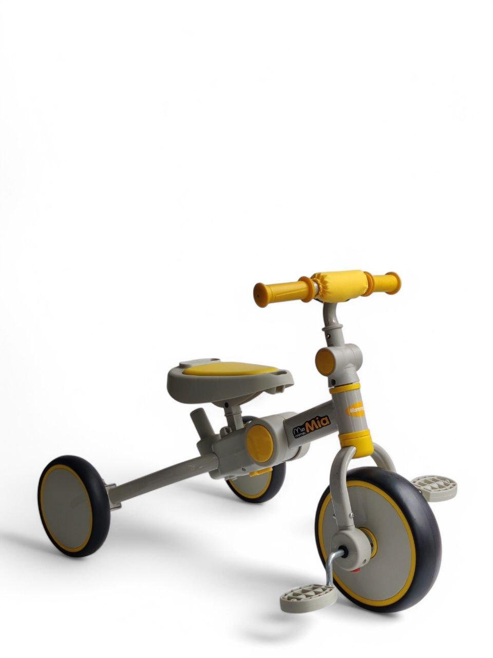 Дитячий велосипед з батьківською ручкою Mamma.Mia 105-2-1 триколісний складний до 60 кг Жовтий (105-2-1r-s) - фото 5