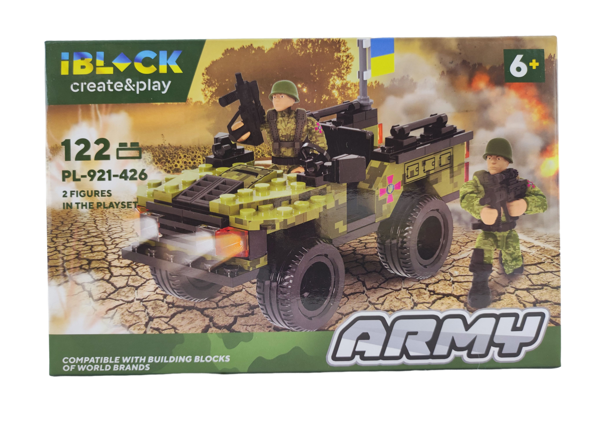 Конструктор Iblock Військовий джип PL-921-426 122 деталі (137674-3)