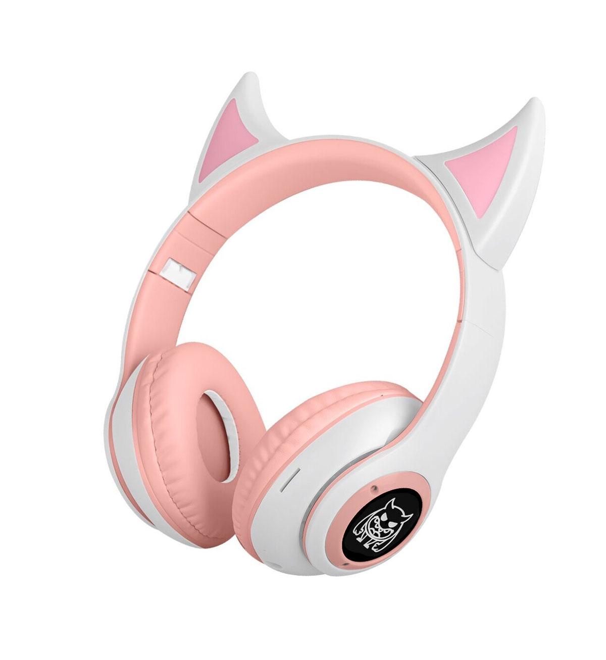 Наушники с ушками Wireless Headset STN-25 Bluetooth Розово-белый (1010161-Pink)