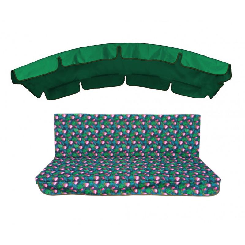 Комплект подушек для качелей eGarden Waterlily водоотталкивающий 180x110x6 Зеленый (01945) Комплект подушек для качелей eGarden Waterlily водоотталкивающий 180x110x6 Зеленый (01945)
