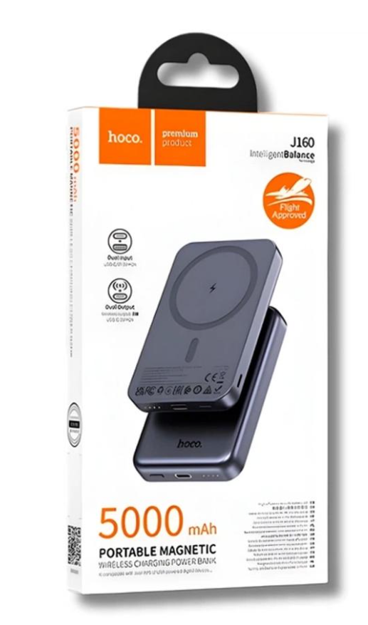 Повебанк Hoco J160 wireless magnetic 5000mAh Серый (2941275988)