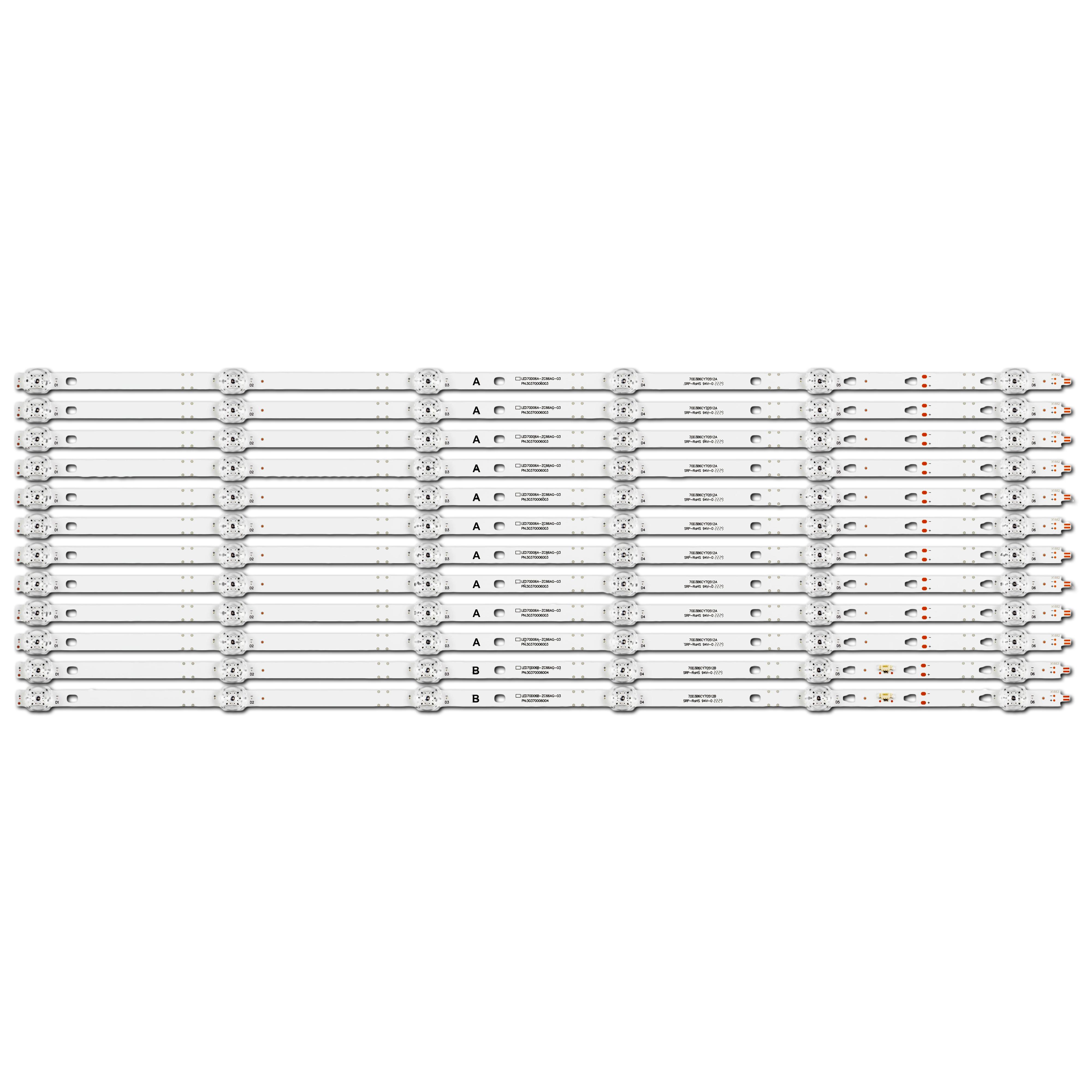 Підсвітка TV LED 70" LED70D06A-ZC66AG-03/LED70D06B-ZC66AG-03 12 шт. (ART-15368)