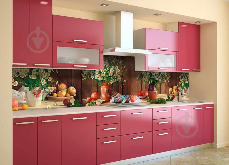 Скинали на кухню Zatarga «Полевые Ромашки» 600х2500 мм виниловая 3Д наклейка кухонный фартук самоклеящаяся Z180528