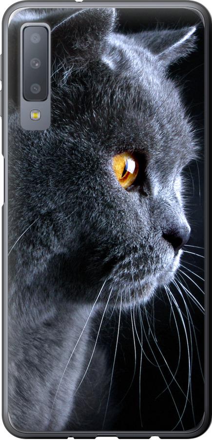 Чехол на Samsung Galaxy A7 (2018) A750F Красивый кот (3038t-1582-42517)