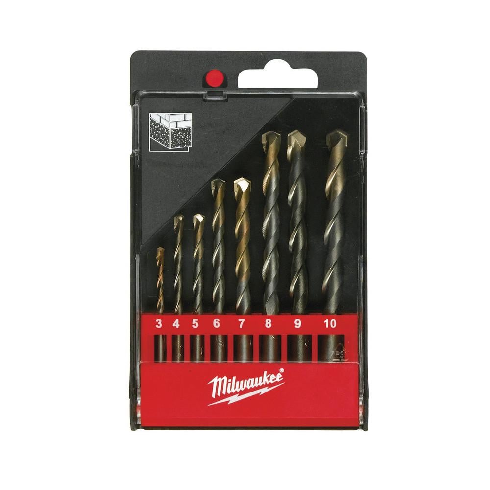 Набір свердл по бетону Milwaukee DIN 8039 з циліндричним хвостовиком 8 шт. (4932352334)
