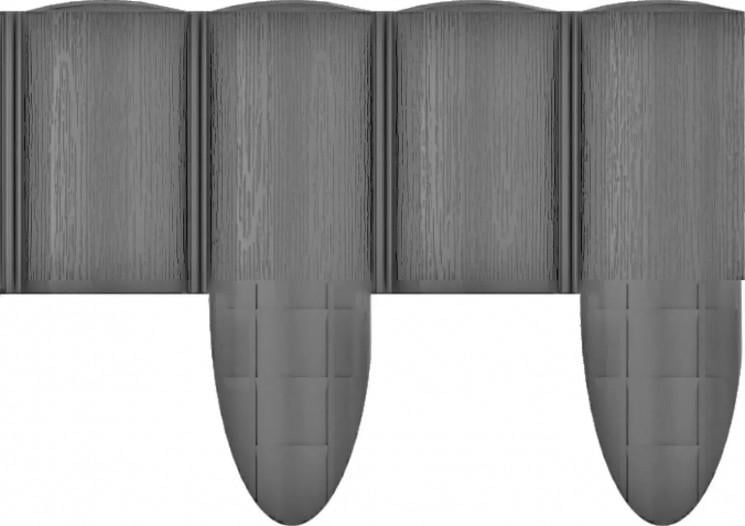 Газонна огорожа Cellfast 4 ECO 10 секцій по 24 см 2,4 м Сірий (34-054)