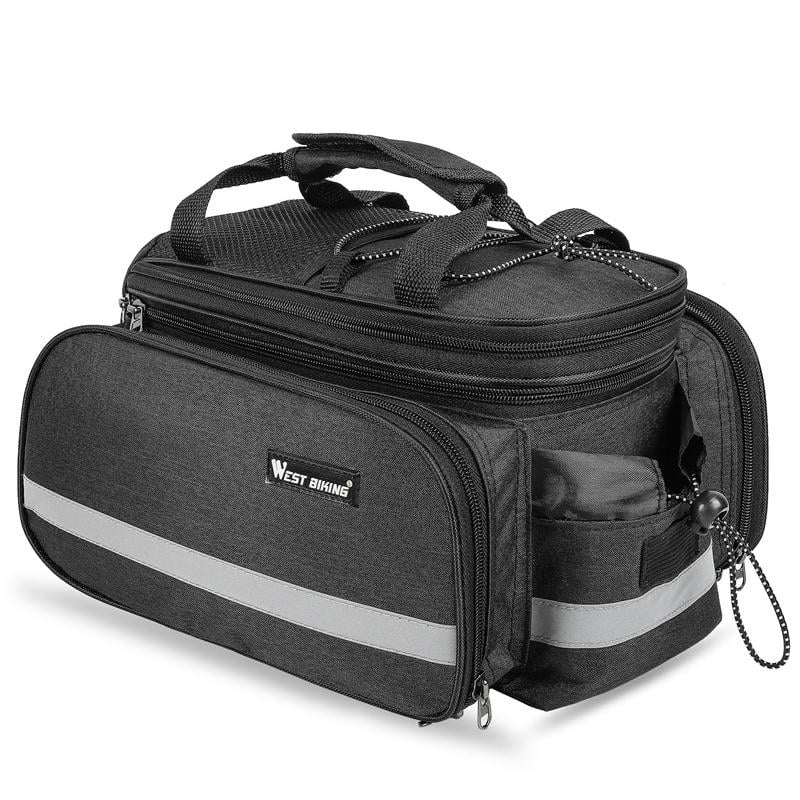 Сумка велосипедная West Biking PRO 1298 на багажник раскладная 3в1 Black (784780634)