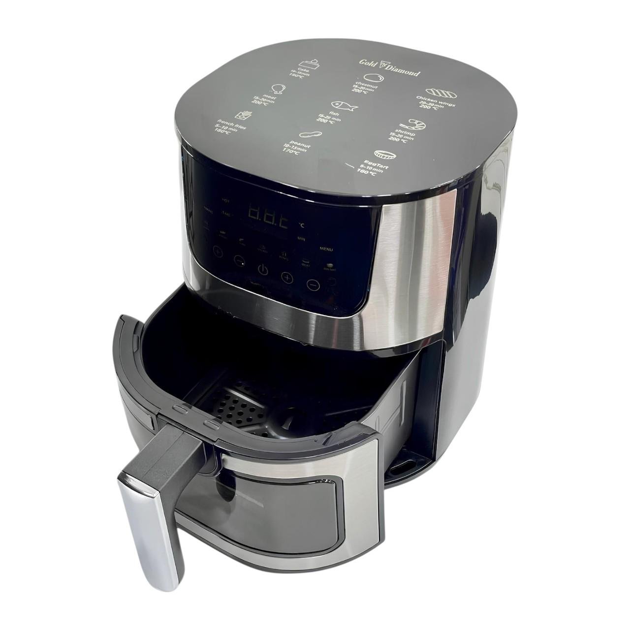 Фритюрниця безолійна Top Kitchen TK 003010 з регулюванням температури та сенсорним дисплеєм 4000 Вт 8 л (є308) - фото 4 Фритюрниця безолійна Top Kitchen TK 003010 з регулюванням температури та сенсорним дисплеєм 4000 Вт 8 л (є308) - фото 4