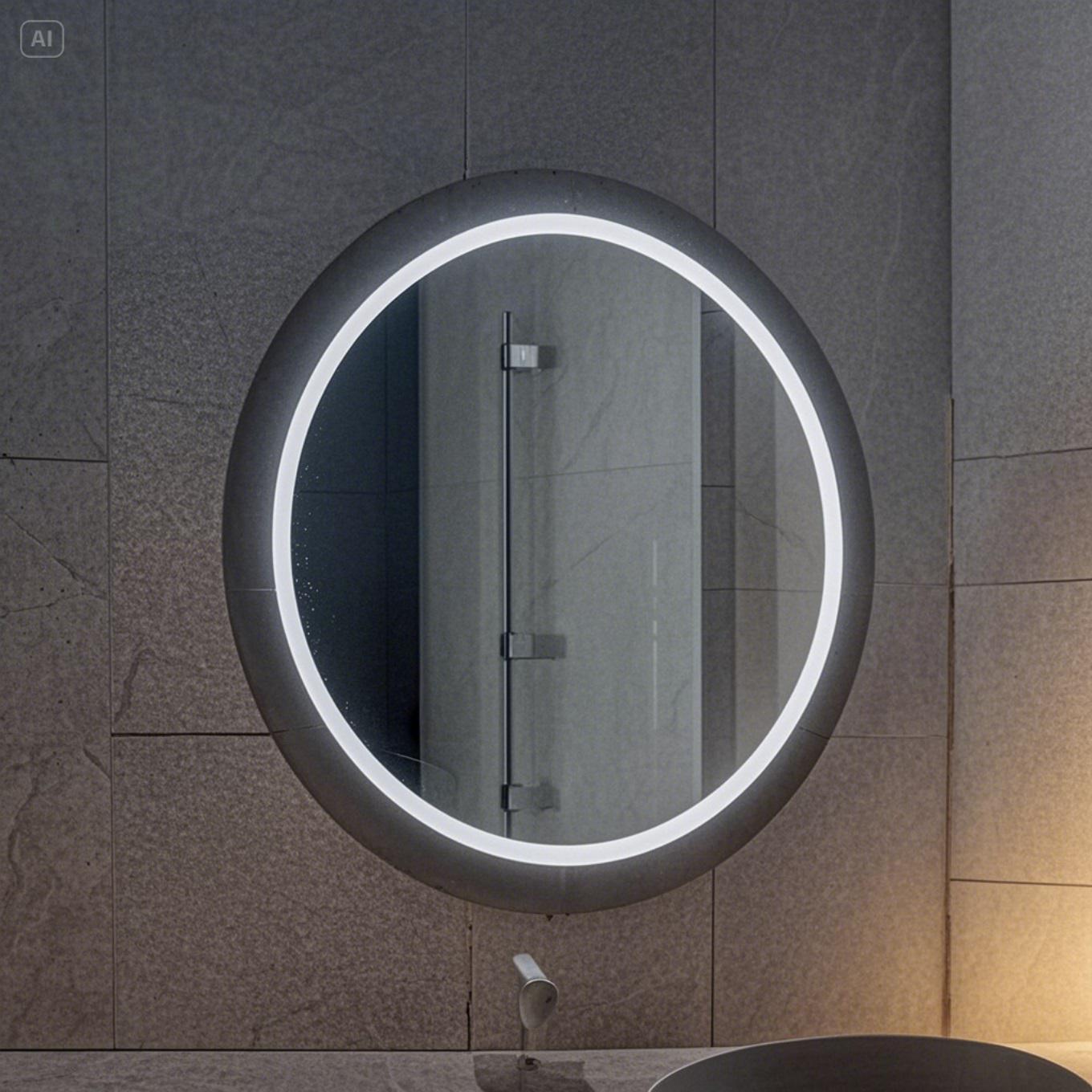 Дзеркальна шафа для ванної кімнати The MIX Plastic У-5.1 з led підсвічуванням (2386) - фото 6