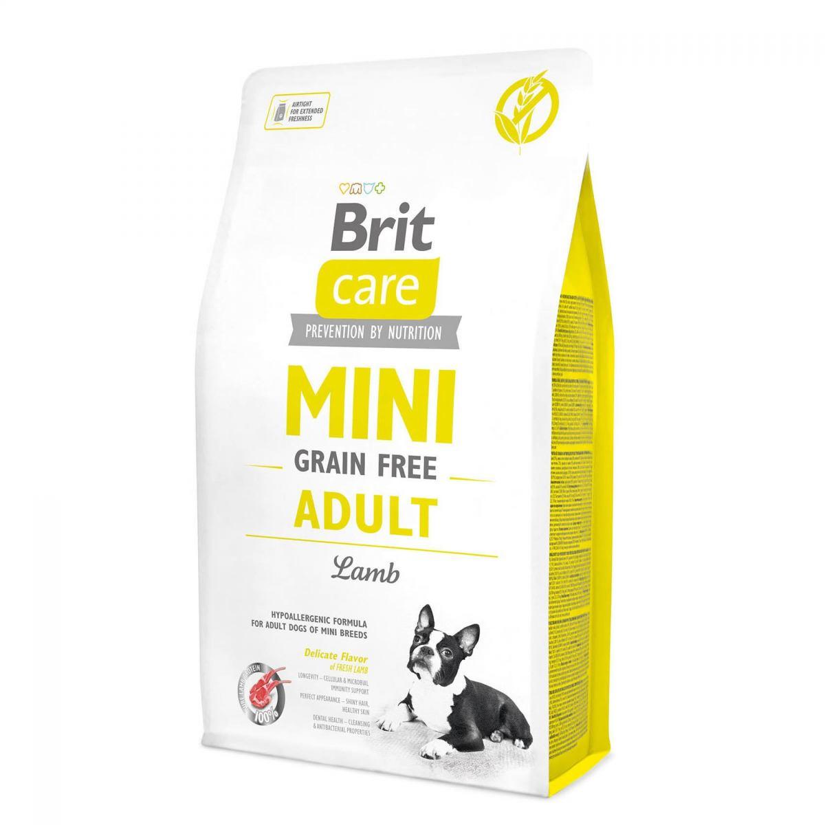 Сухой корм для взрослых собак миниатюрных пород Brit Care GF Mini Lamb 2 кг