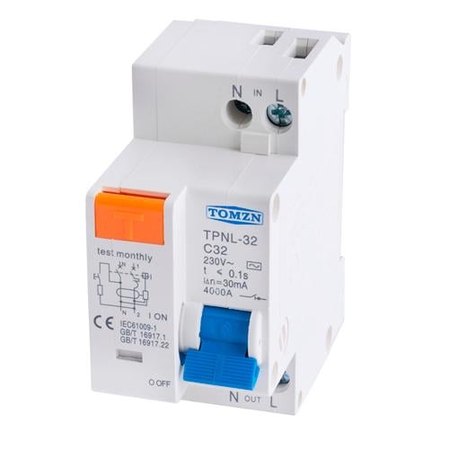 Автомат дифференциальный TOMZN TPNL-32-C32 32А 30 мА АС White (772695)