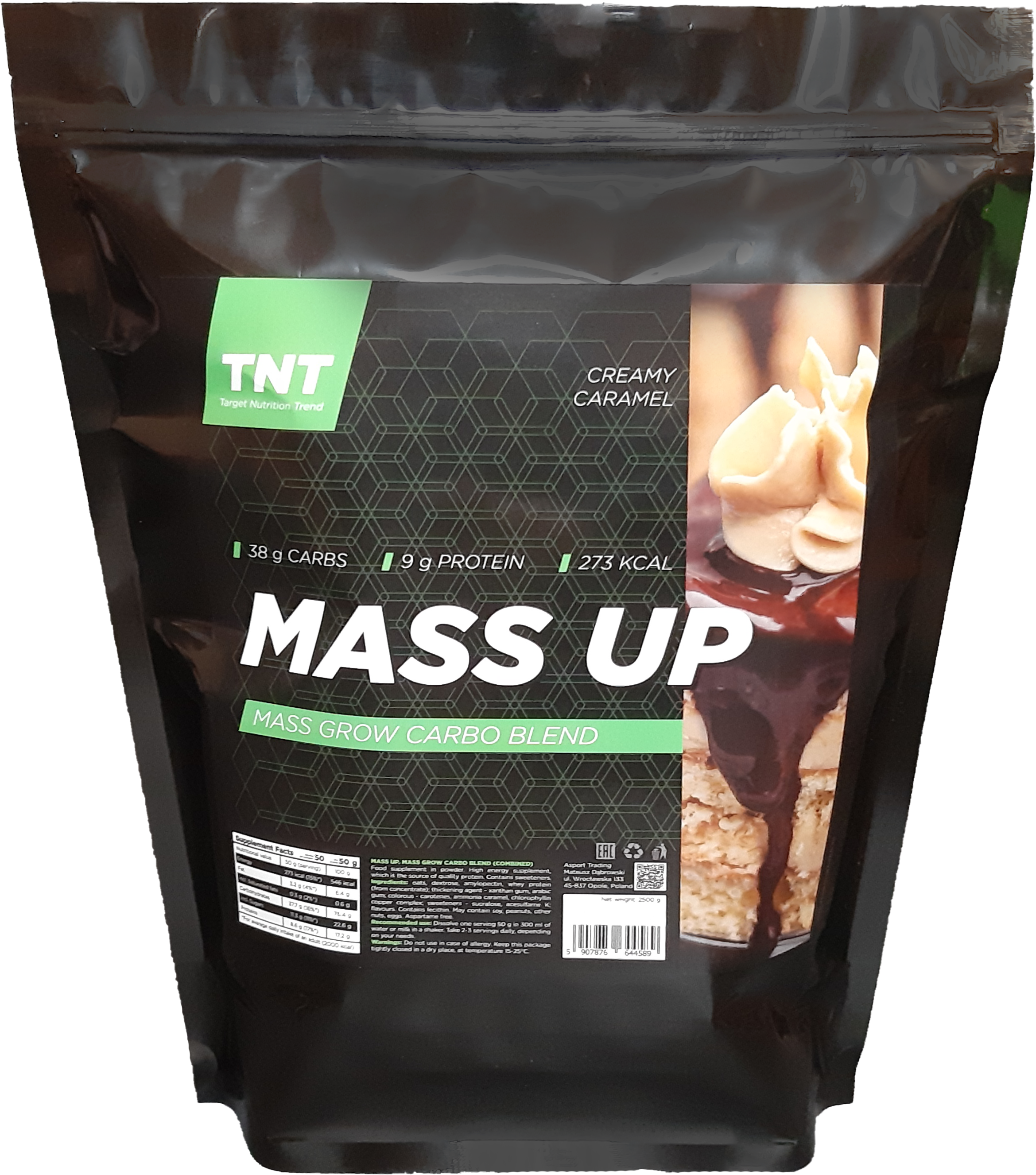 Гейнер TNT Nutrition Mass Up Карамель 2,5 кг