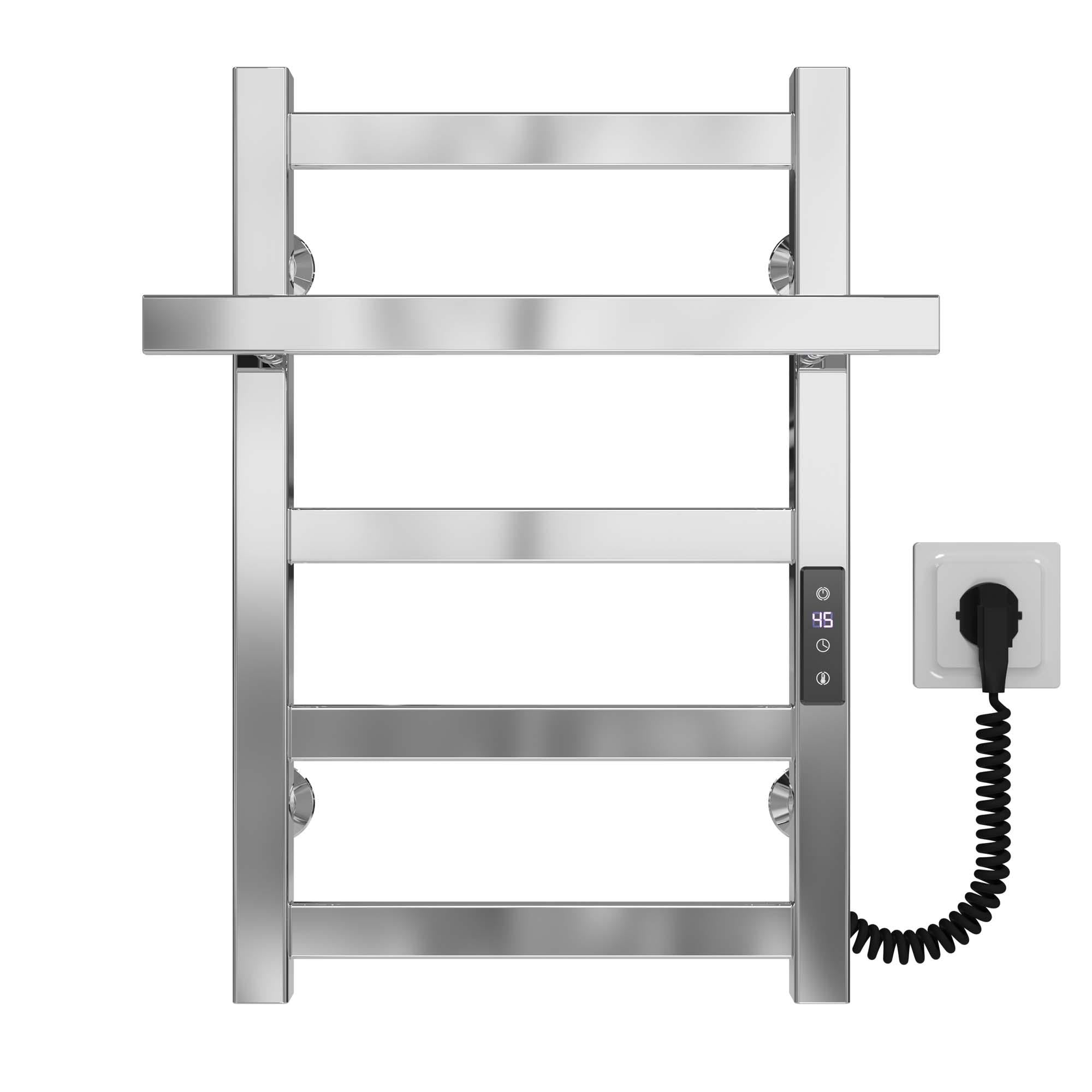 Полотенцесушитель электрический Deffi Nicolе П5 JD04 правое подключение нержавеющая сталь 300х500 мм Хром (A.NI.50.30.5.ECR2)