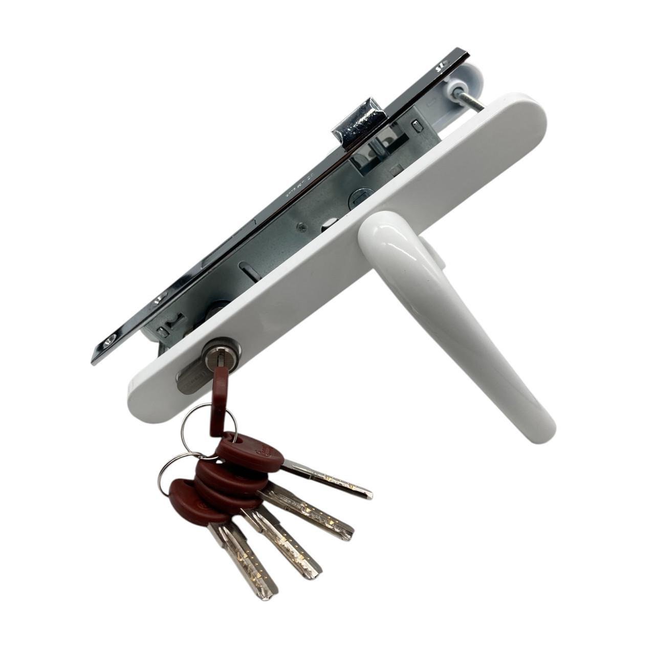 Замок врезной для металлопластиковой двери KOZAK 92/25 мм Белый (24146243)