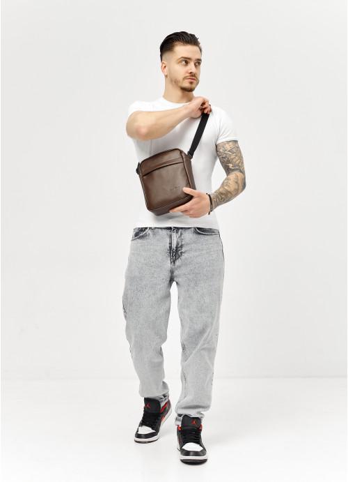 Мужская сумка-мессенджер Sambag через плечо из экокожи Коричневый (1003019723) - фото 6 Мужская сумка-мессенджер Sambag через плечо из экокожи Коричневый (1003019723) - фото 6