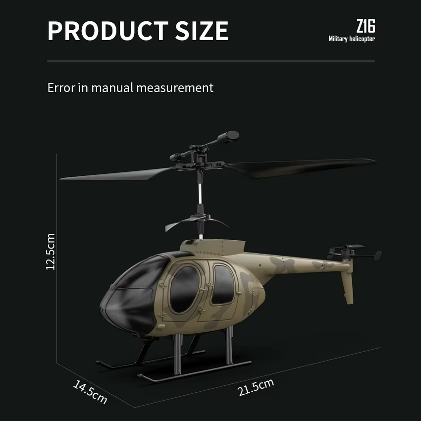 Радіокерований вертоліт KFPLAN Z16 з гіроскопом Хакі (2418) - фото 7 Радіокерований вертоліт KFPLAN Z16 з гіроскопом Хакі (2418) - фото 7