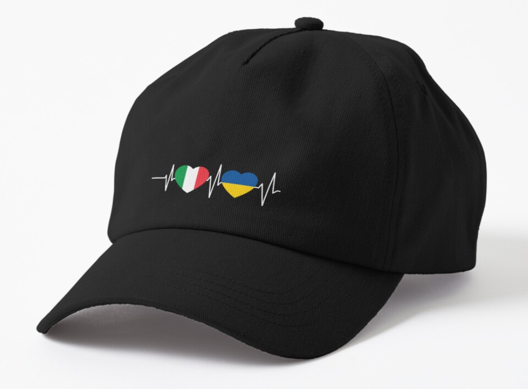 Кепка унисекс Malfini с патриотическим принтом Italy Ukraine Черный (УКР336К-1) Кепка унисекс Malfini с патриотическим принтом Italy Ukraine Черный (УКР336К-1)
