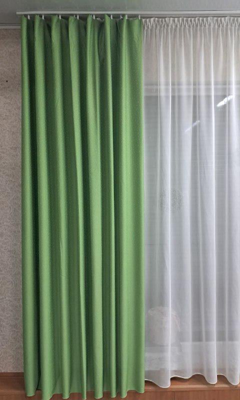 Штора В крапинку 200х270 см Зеленый