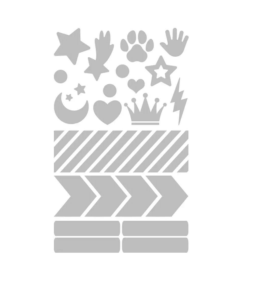 Термонаклейки светоотражающие для одежды/рюкзака/вещей Серебристый (70344)