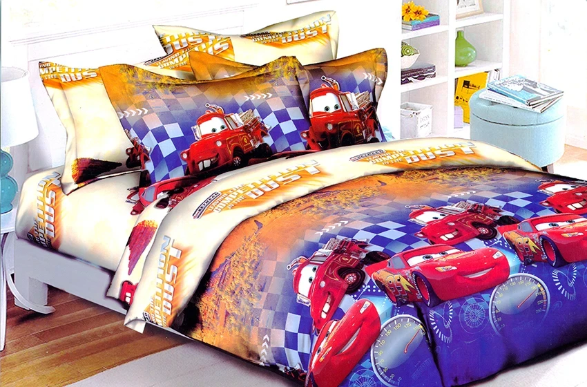 Комплект постельного белья для мальчика TAG Tekstil тачки R-C7 150x215 см (1574)