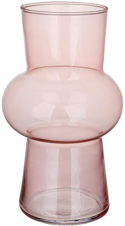 Ваза стеклянная Retro Grace 12х20 см Розовый