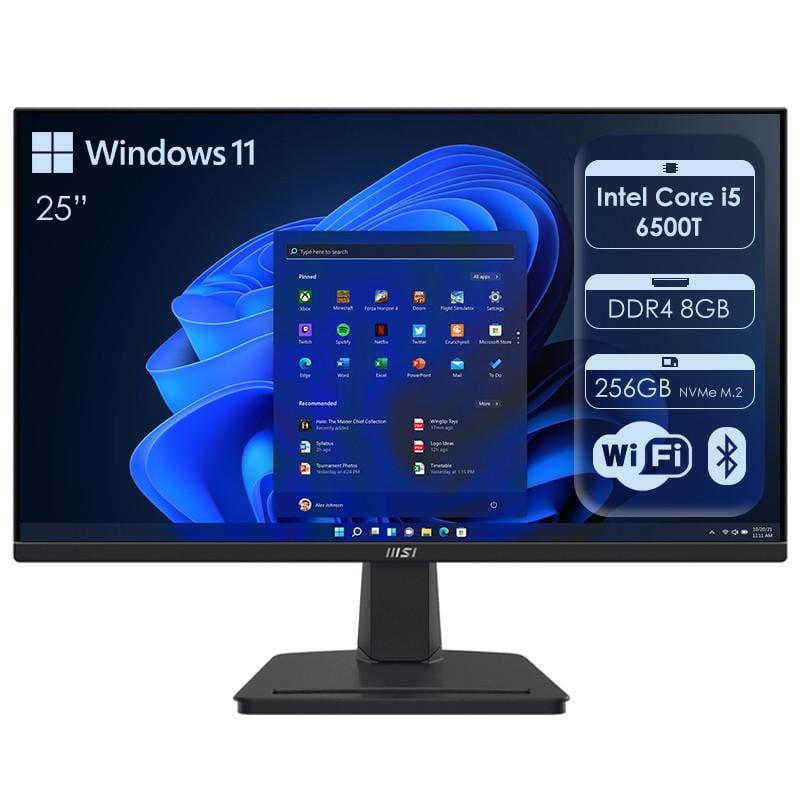 Моноблок неттоп HP/MSI EliteDesk 800 G3 s1151 Core i5-6500T/DDR4 8GB/SSD256GB M.2/Wi-Fi 25" (28953194)