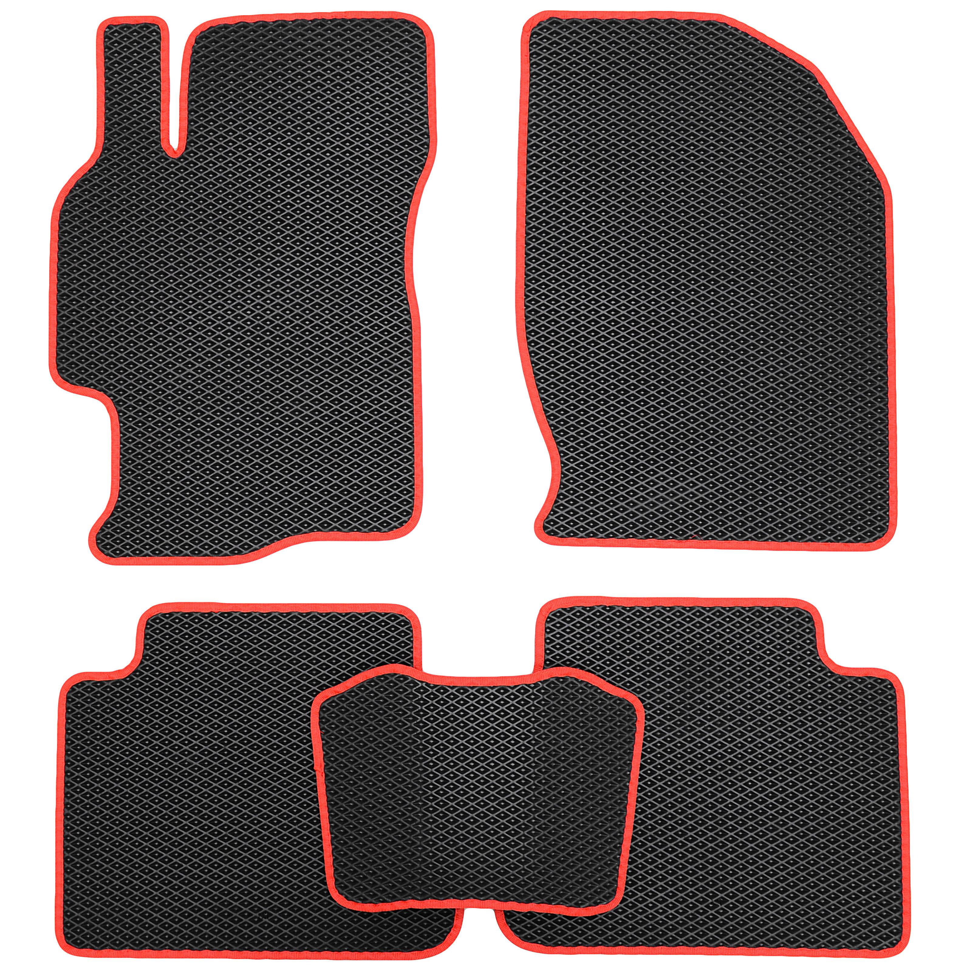 Коврики Kinetic в салон для Mazda 6 2008/2012 EVA Черный с красной тесьмой Коврики Kinetic в салон для Mazda 6 2008/2012 EVA Черный с красной тесьмой