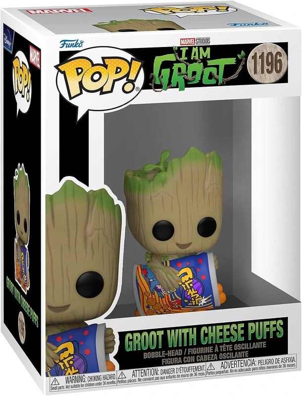 Ігрова фігурка Я є Ґрут Funko POP Marvel 1196 Groot with Cheese Puffs (18713)
