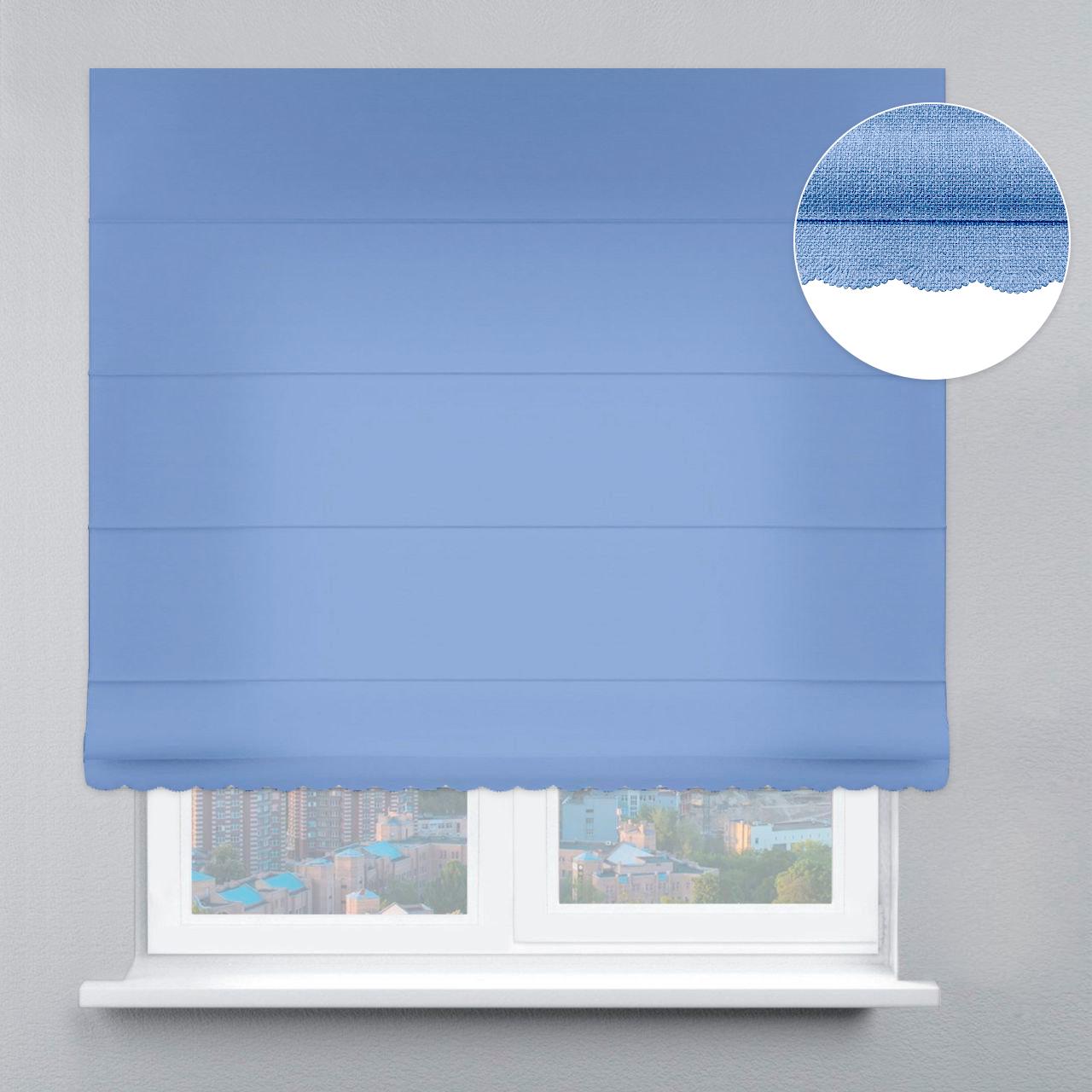 Римская штора велюр с ажуром 160х170 см Небесный