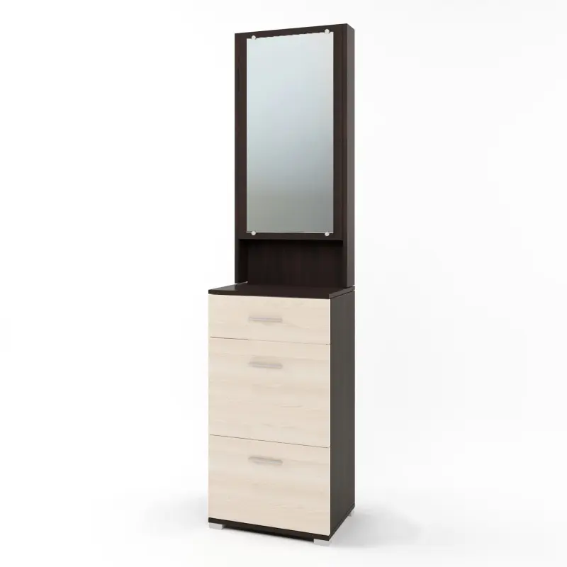 Тумба для обуви Еверест Бриз Венге темный/Дуб молочный (26788429) - фото 1