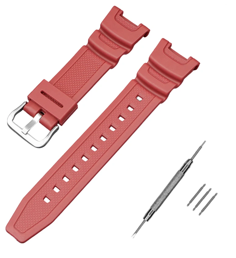 Ремінець для Casio SGW-100 Red SI (4013)