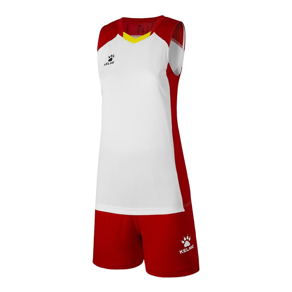 Комплект волейбольної форми Kelme жіночий б/р M Білий/Червоний