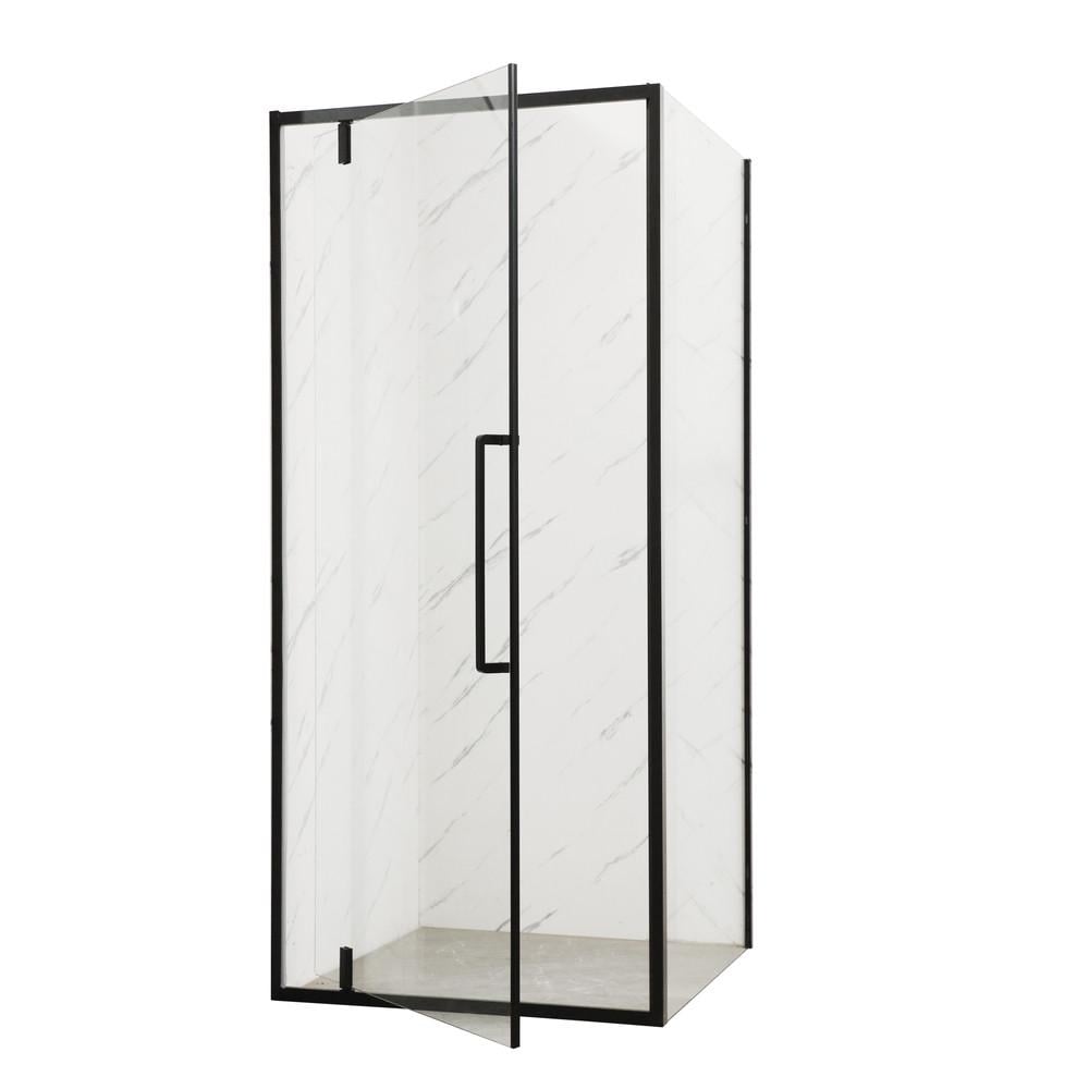 Душевая кабина без поддона MIXXUS Premium BEVEL SC01-90x90x195-TR прозрачное стекло 6 мм Black (MI6864) - фото 4