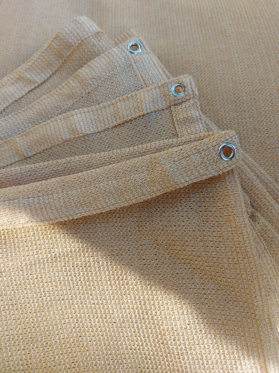 Сітка затіняюча Growtex з люверсами 85% 2х5 м Бежевий - фото 2