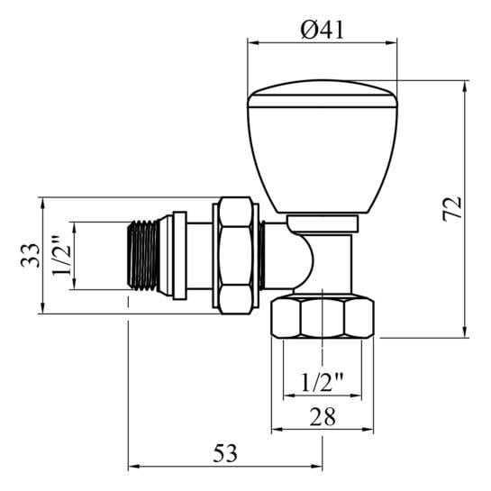 Кран радиаторный вентильный Giacomini 1/2" В/З угловой латунный (SVR-CV007433) - фото 2 Кран радиаторный вентильный Giacomini 1/2" В/З угловой латунный (SVR-CV007433) - фото 2