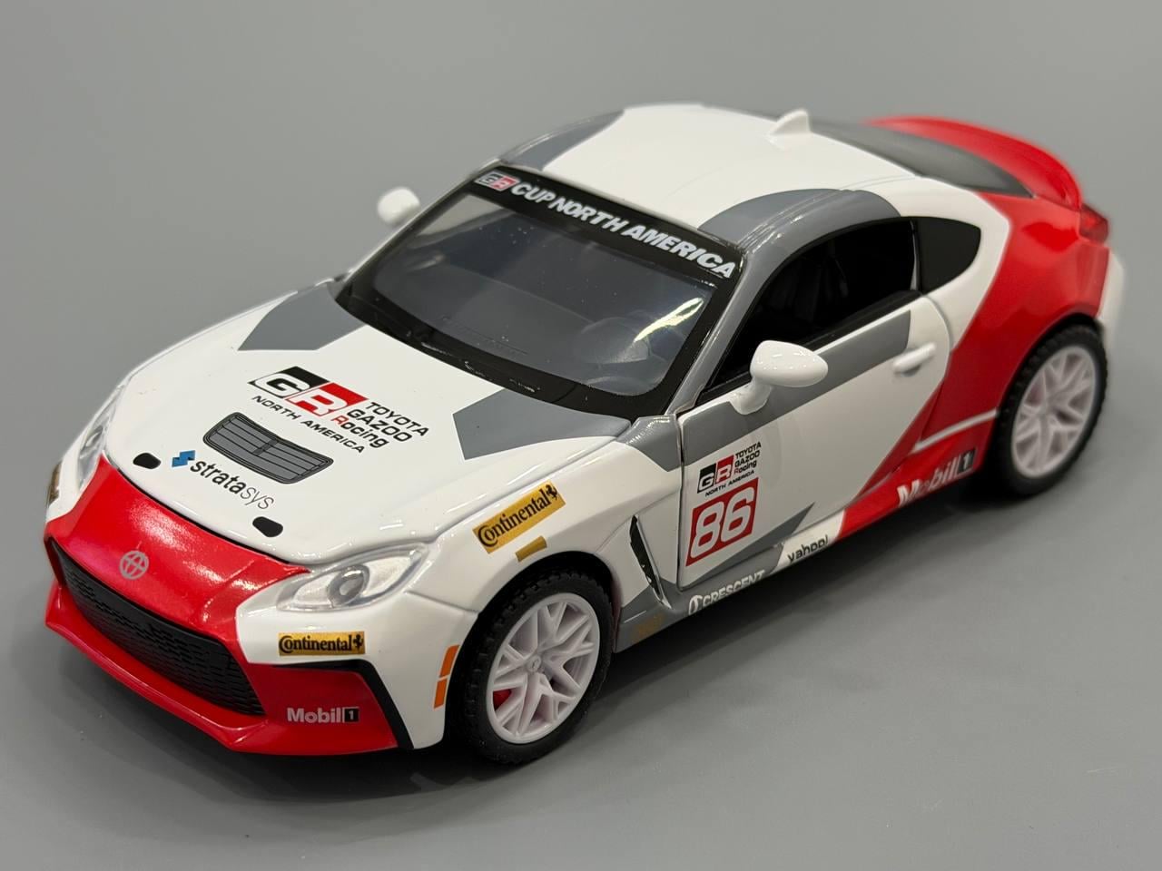 Машинка инерционная АвтоСвіт Toyota GR86 масштаб 1:32 открывается дверь/капот/багажник 15,5 см Белый (AP-2113)