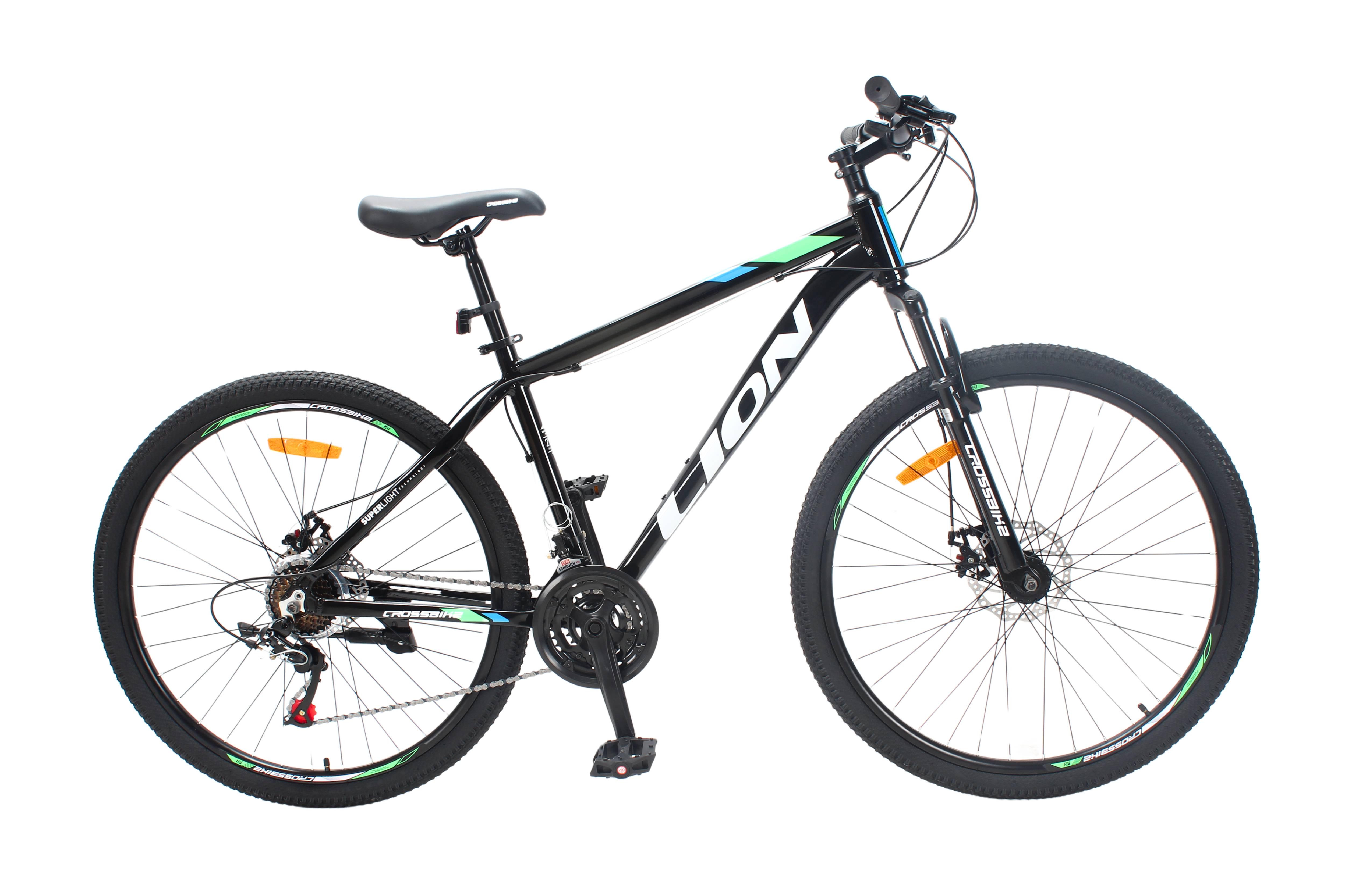 Велосипед CrossBike Lion 27,5" 15" Черно-зеленый