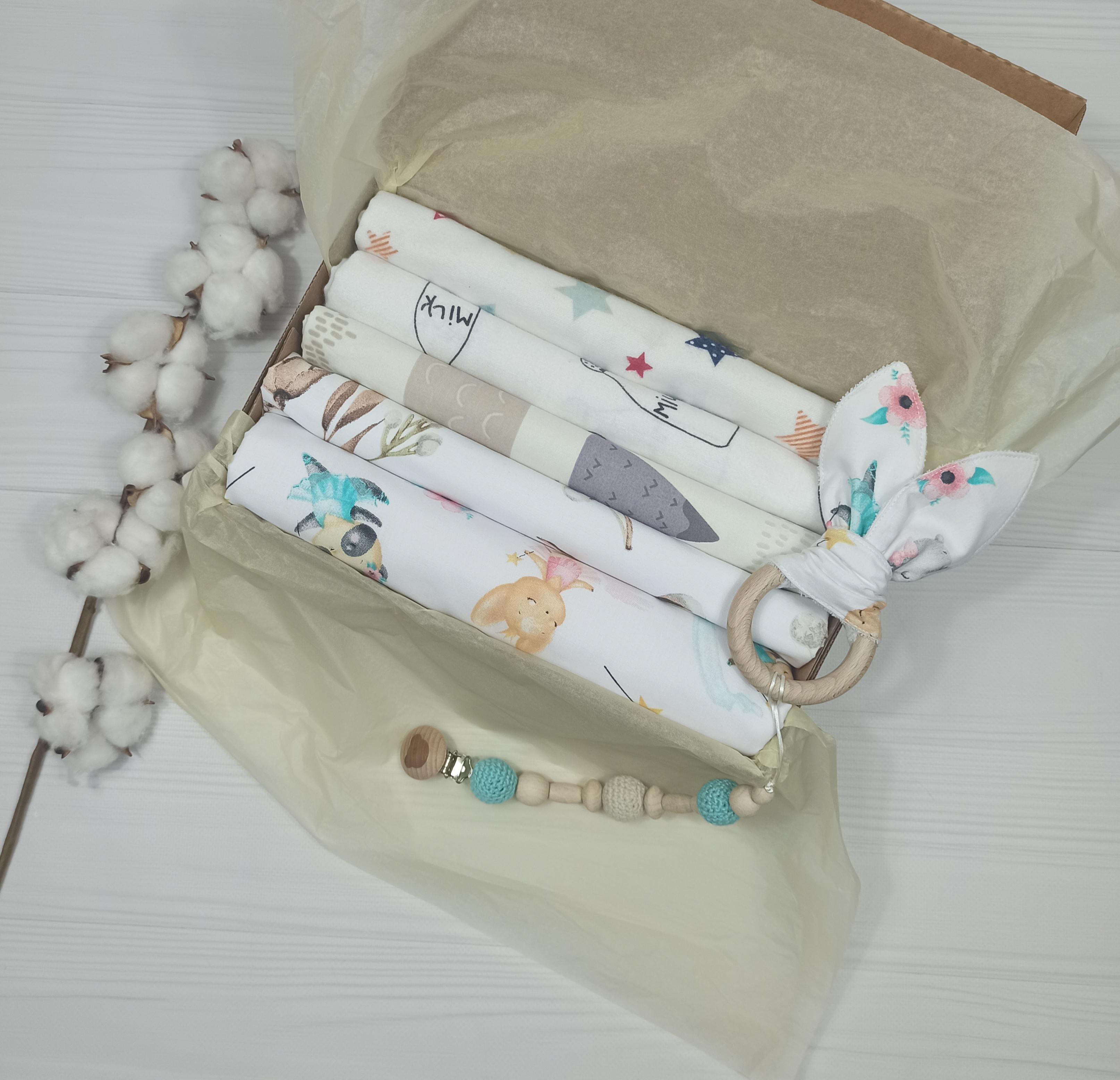Набор пеленок с грызунцем a.l.babybox Зверюшки балерины 7 шт. Разноцветный (18237437)