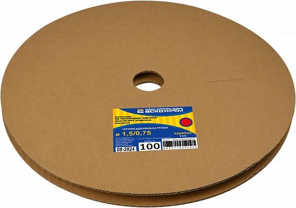 Трубка термоусадочная АСКО Ø1,5/0,75 мм 100 м Красный (A0150040667)