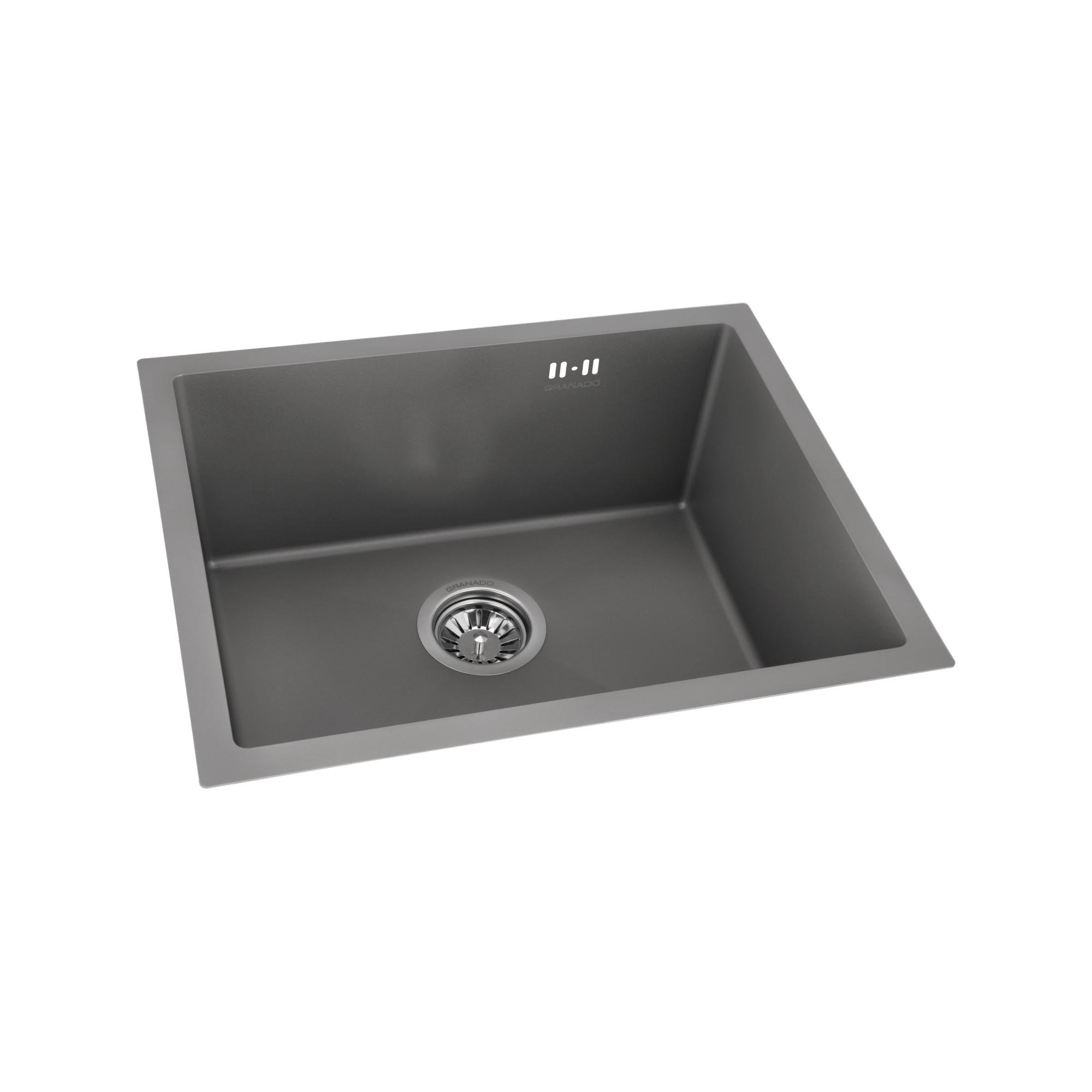 Мийка для кухні Granado Under top Max Steel S201 Textures 53х43х22 см Grey - фото 2 Мийка для кухні Granado Under top Max Steel S201 Textures 53х43х22 см Grey - фото 2