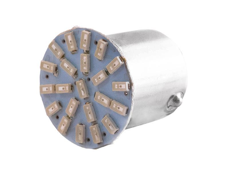 Автомобильная лампа светодиодная LEDUA T25-3014-22 SMD 1156 12V Желтый (2777)