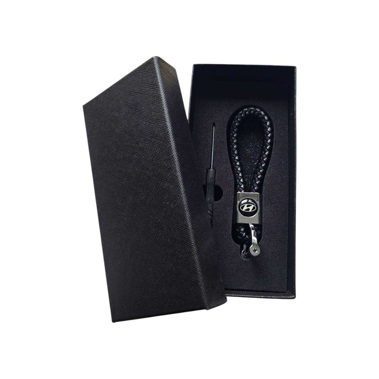 Брелок автомобільний з карабіном Hyundai шкіряний (1385641628)